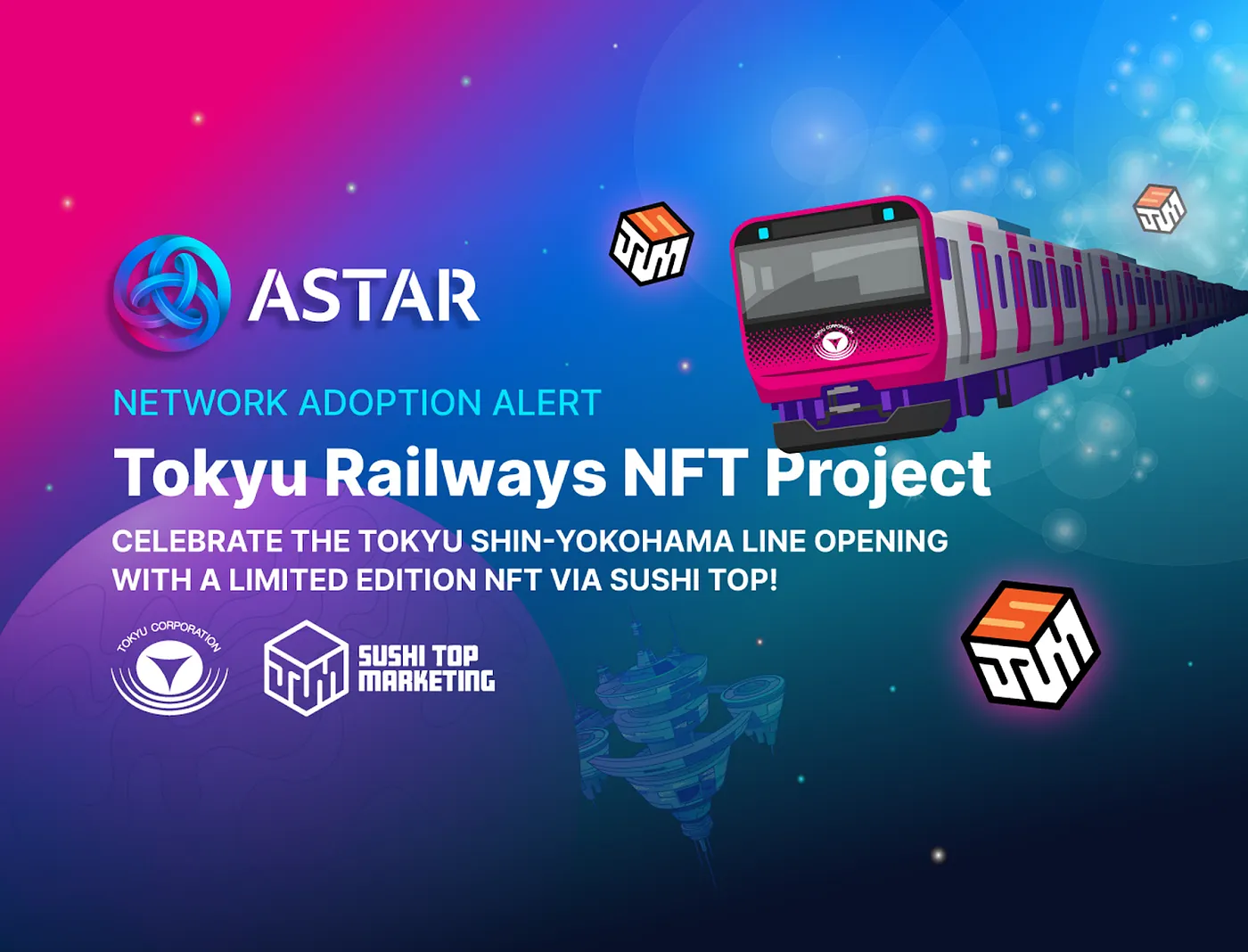 Tokyu Railways NFT Project graphic